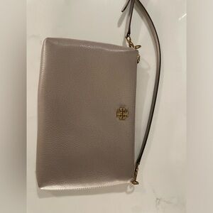 Tory Burch Gray Leather Clutch